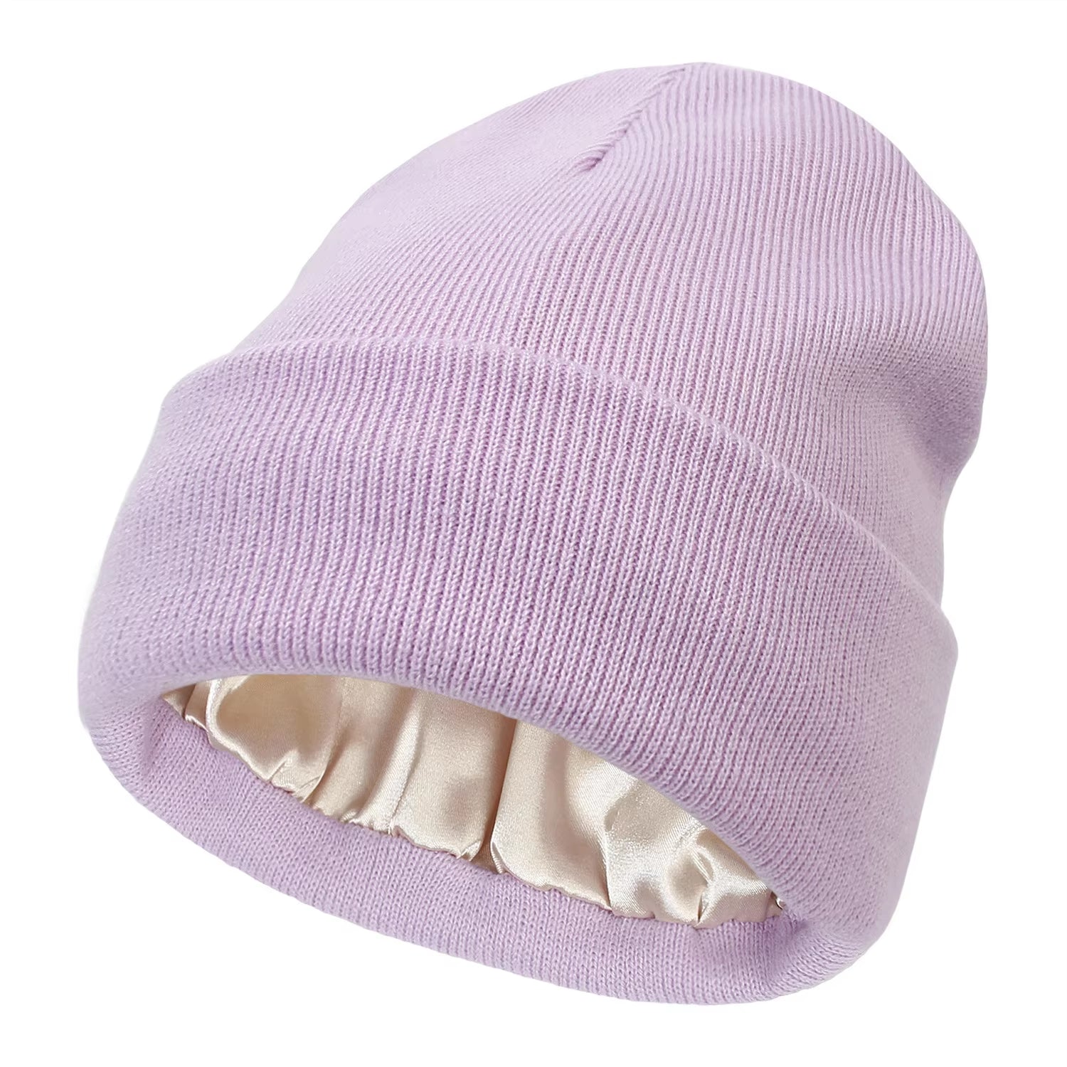 Winter Hat for Women Silk Satin Lined Beanies Chunky Caps Men Warm Fashion Women Bonnet Skullies Caps Male Female Balaclava Hats